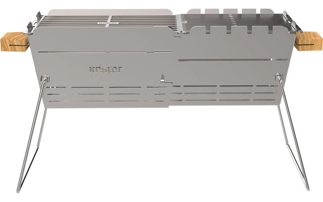 Parrilla De Carbón De Acero Inoxidable Extensible Knister Premium Con Pincho Incluido 1 Parrilla De Carbón De Acero Inoxidable Extensible Knister Premium Con Pincho Incluido