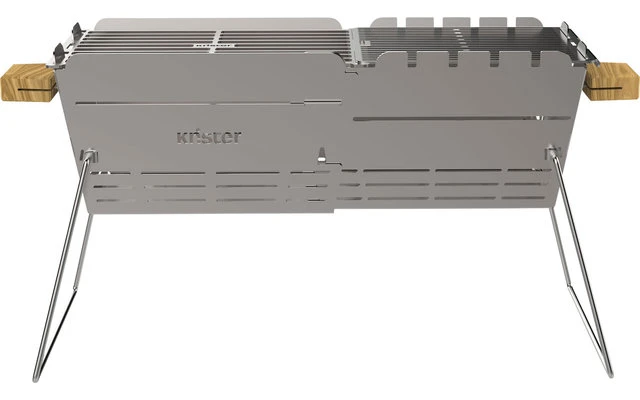 Parrilla De Carbón De Acero Inoxidable Extensible Knister Premium Con Pincho Incluido 4 Parrilla De Carbón De Acero Inoxidable Extensible Knister Premium Con Pincho Incluido - Image 4