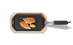Sartén De Hierro Fundido Cozze Con Bandeja De Madera 30 X 15 Cm -Camping Tienda 629063 4402695